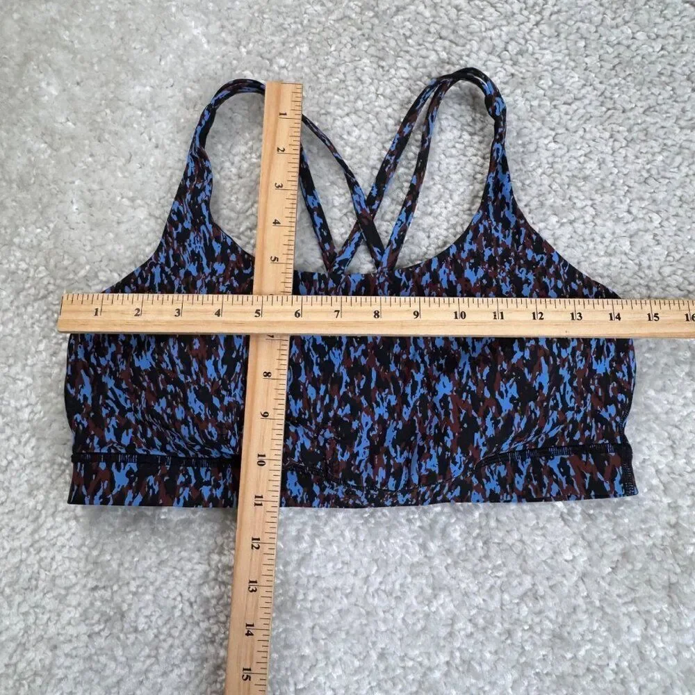 Lululemon Energy Bra Leopard Camo Blue Nile Multi 12